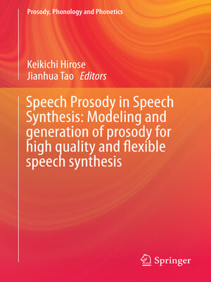 cover image of Speech Prosody in Speech Synthesis